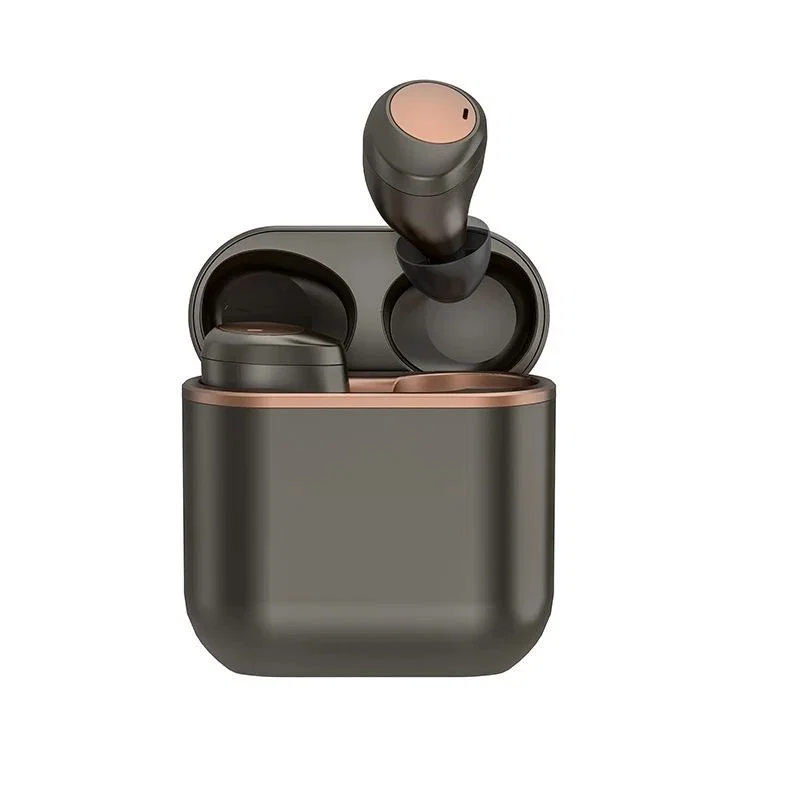Bronzefarbene True-Wireless-Ohrhörer, Kupferband