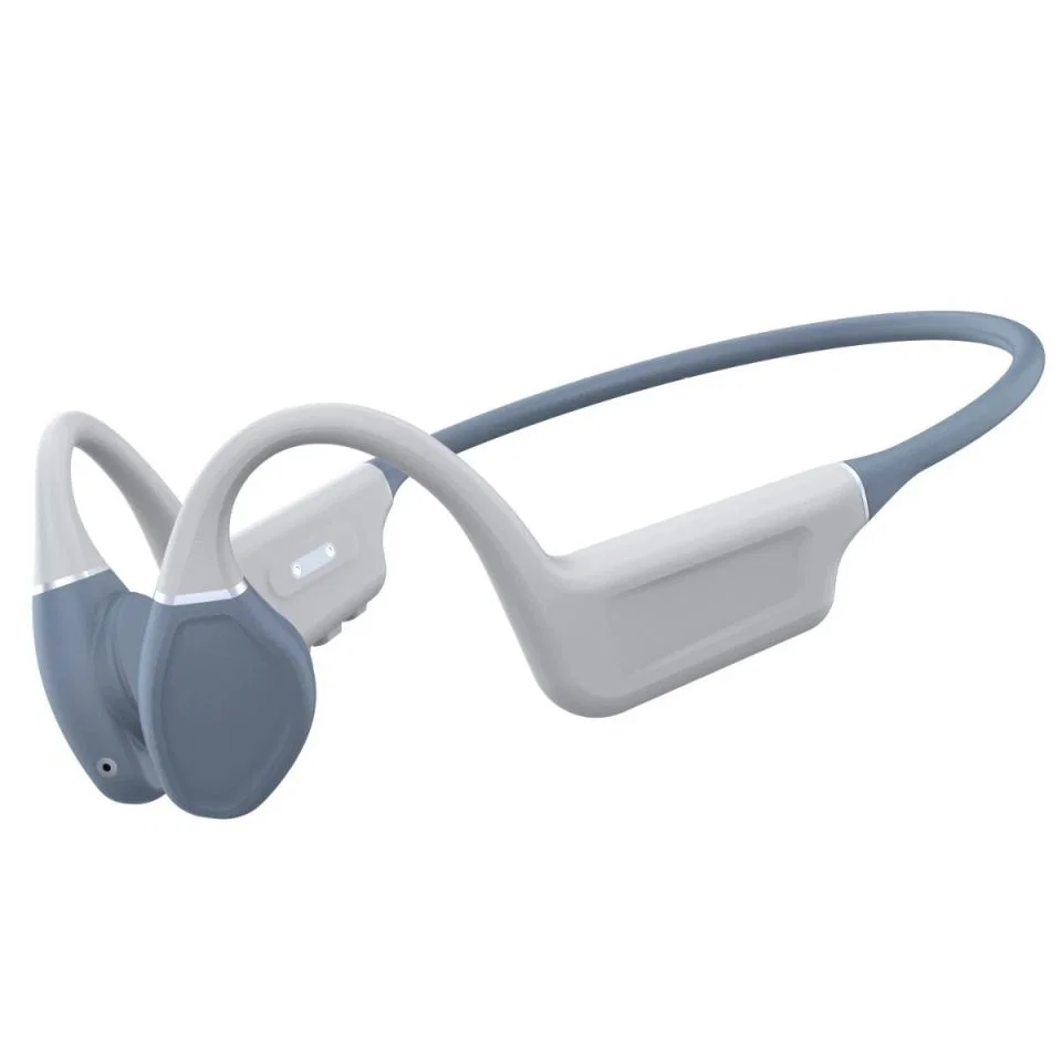 Two-Tone Gray Rear-Band Headphones