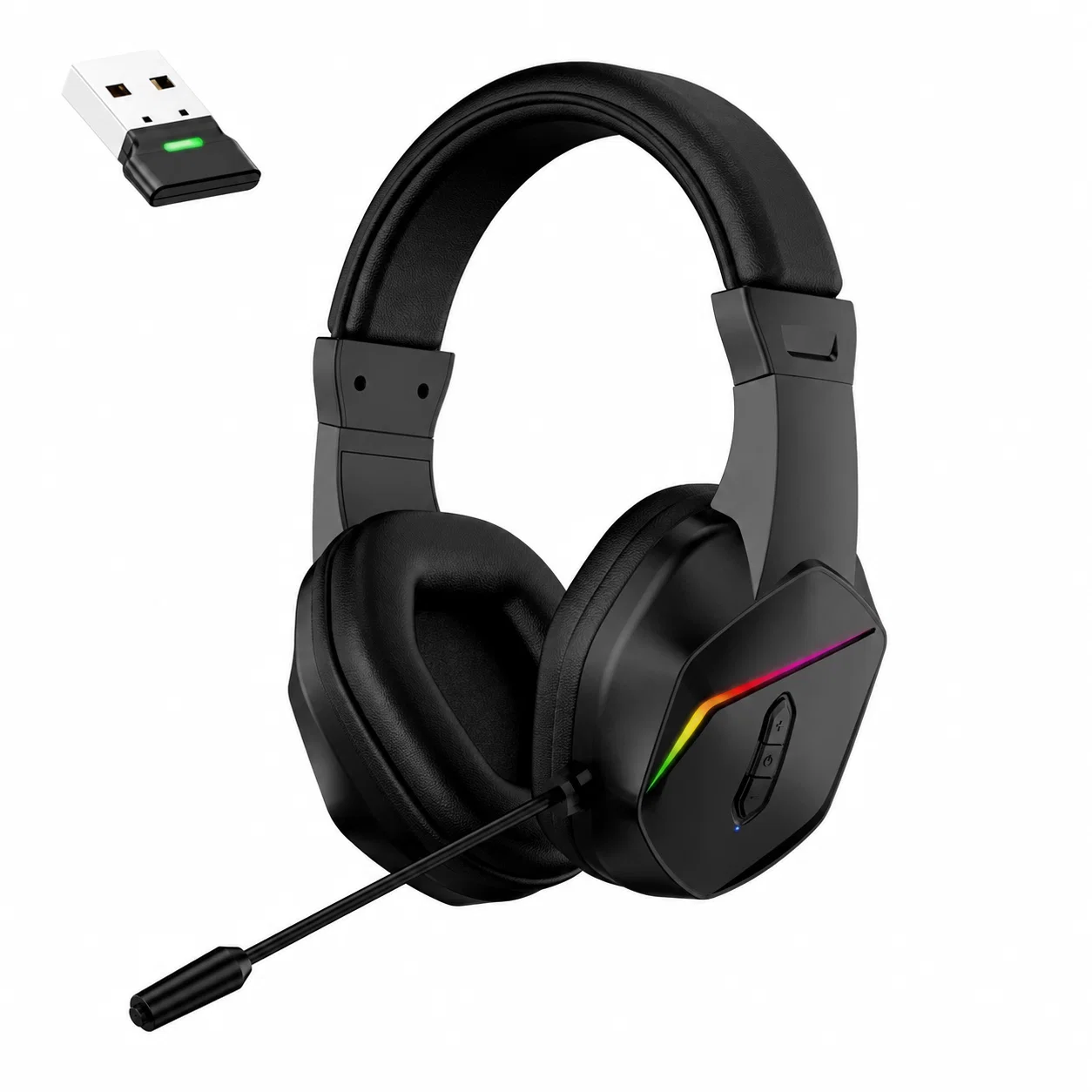 OY733 Wireless Gaming Headset with Receiver - Black