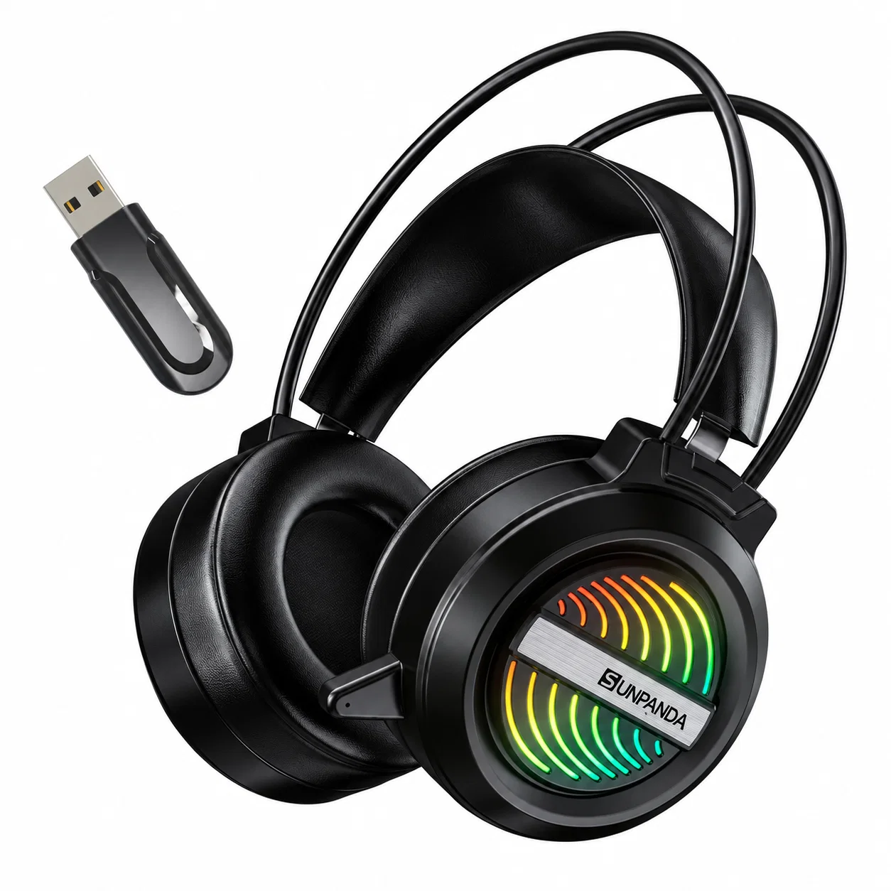 Dual-Mode Wireless Gaming Headset with USB-A Receiver - Black