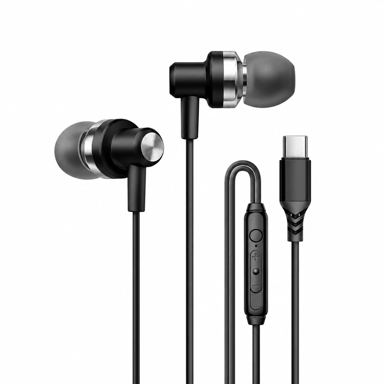 Lituo A26 USB-C Wired Earbuds - Black, Bagged Version