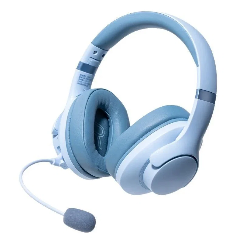 Deli LT650 Study Headphones with Boom Microphone - Sky Blue – Kids Headphones