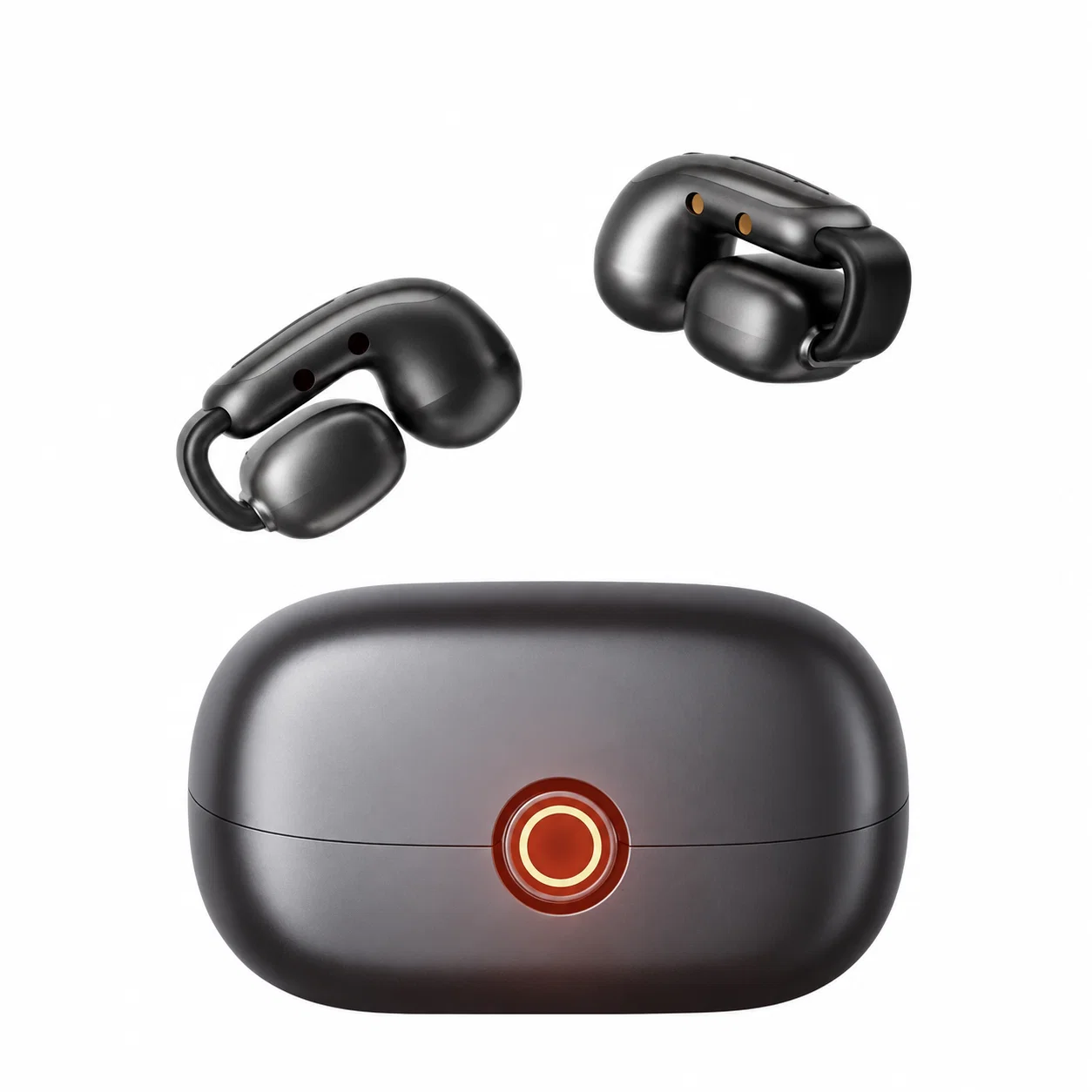 Black Clip On Earbuds