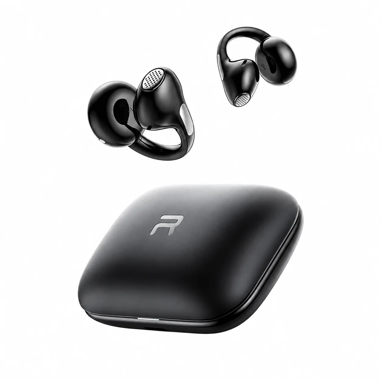 Black Clip On Earbuds