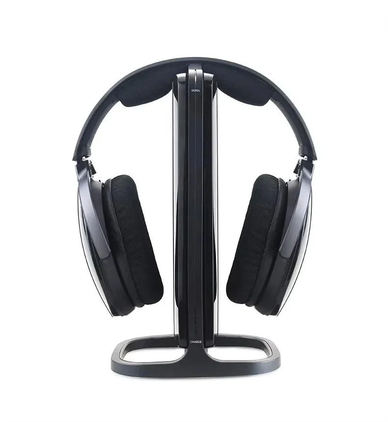 Wireless TV Headphones with Tower Dock - Black