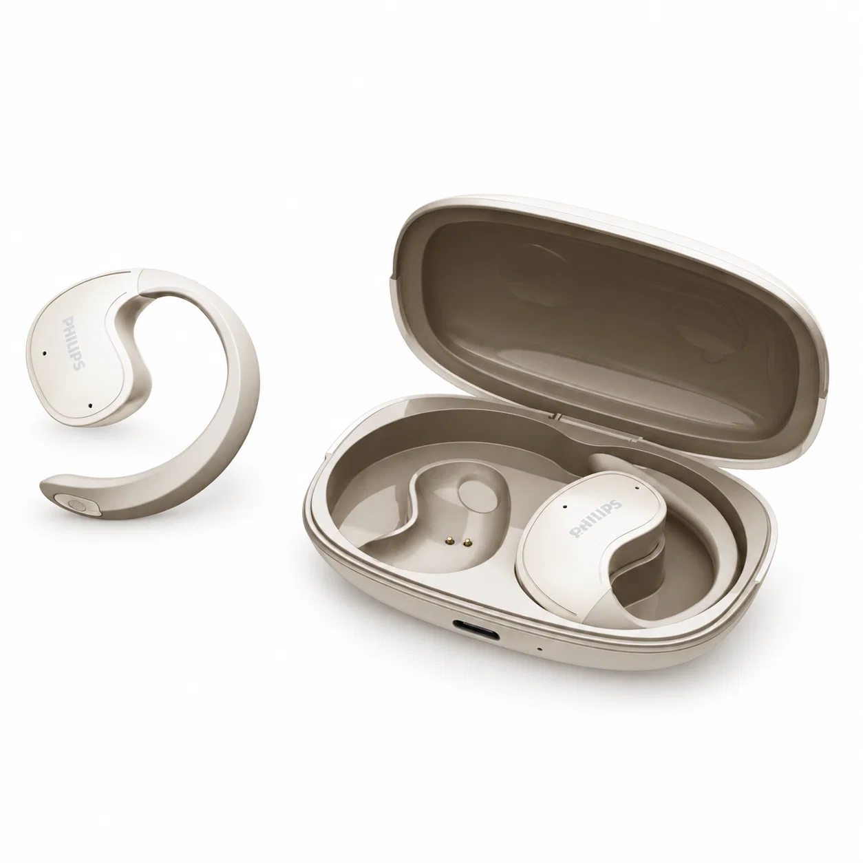 TAT2708 Open-Ear Earphone Set - Cream And White