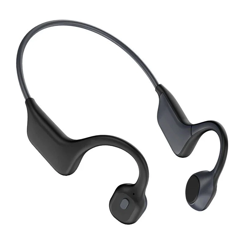Black Rear-Band Headphones with Swept Side Arms