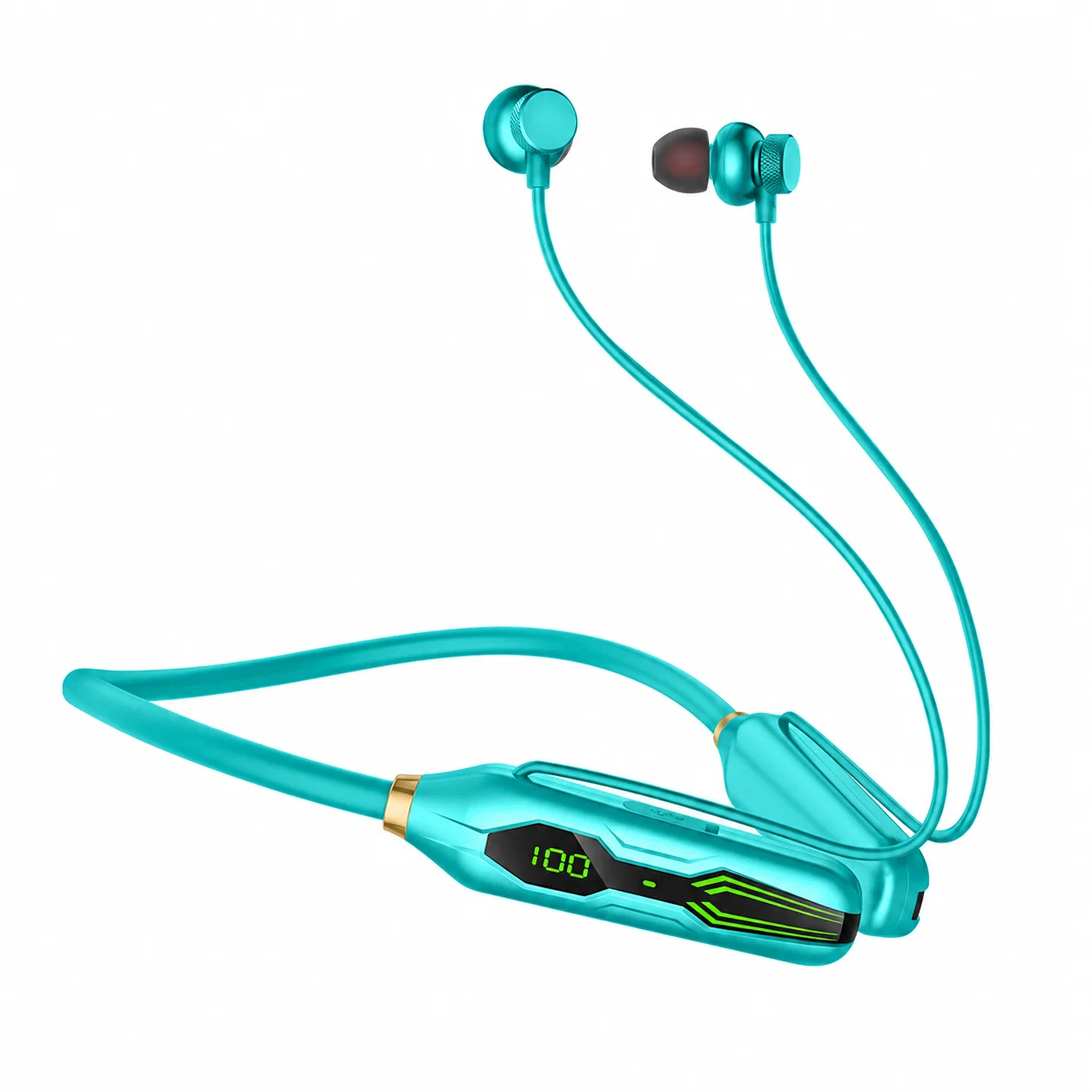 G21 Wireless Neckband Earphones - Turquoise Blue, Bagged Version