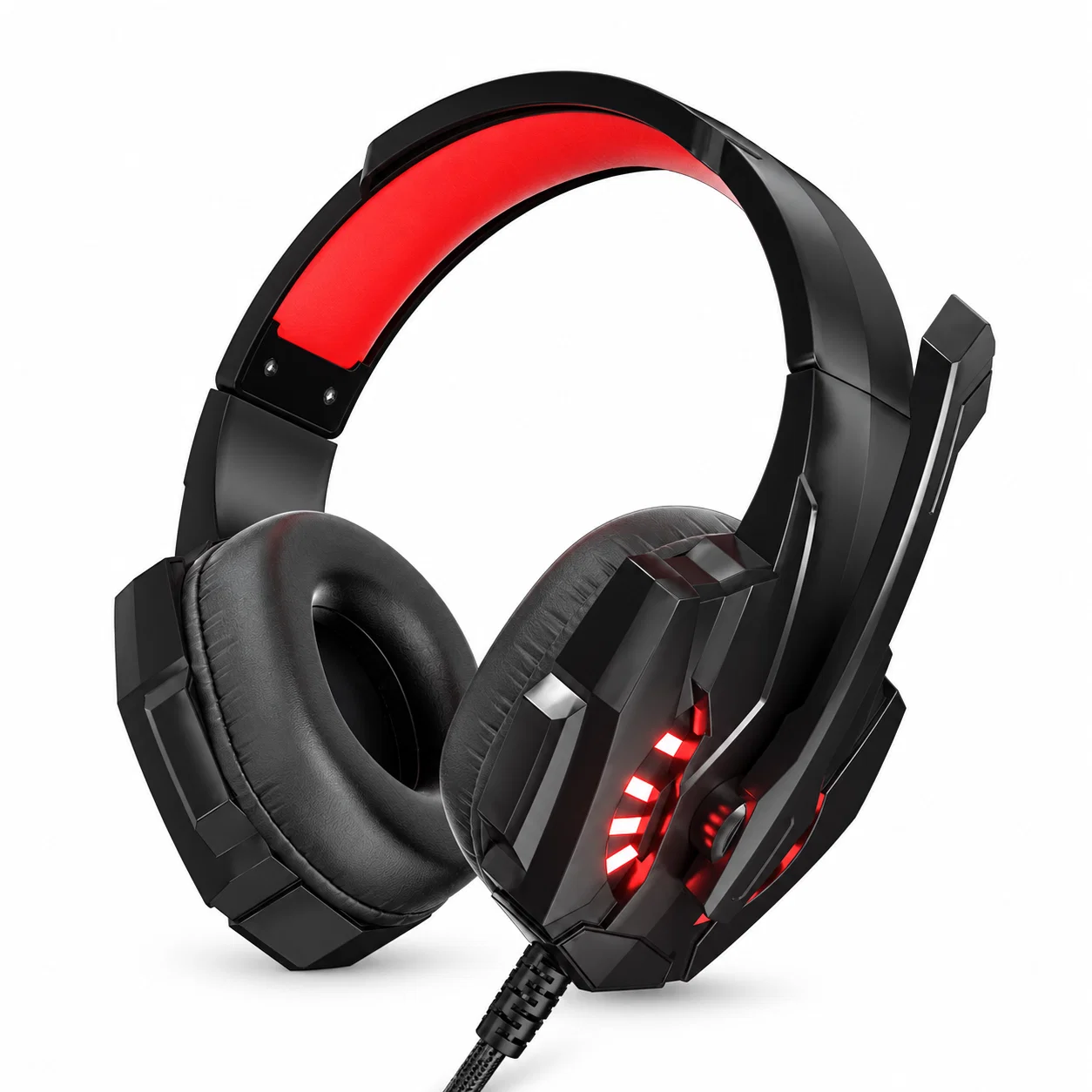 G9000 Wired Gaming Headset - Black with Red Lighting