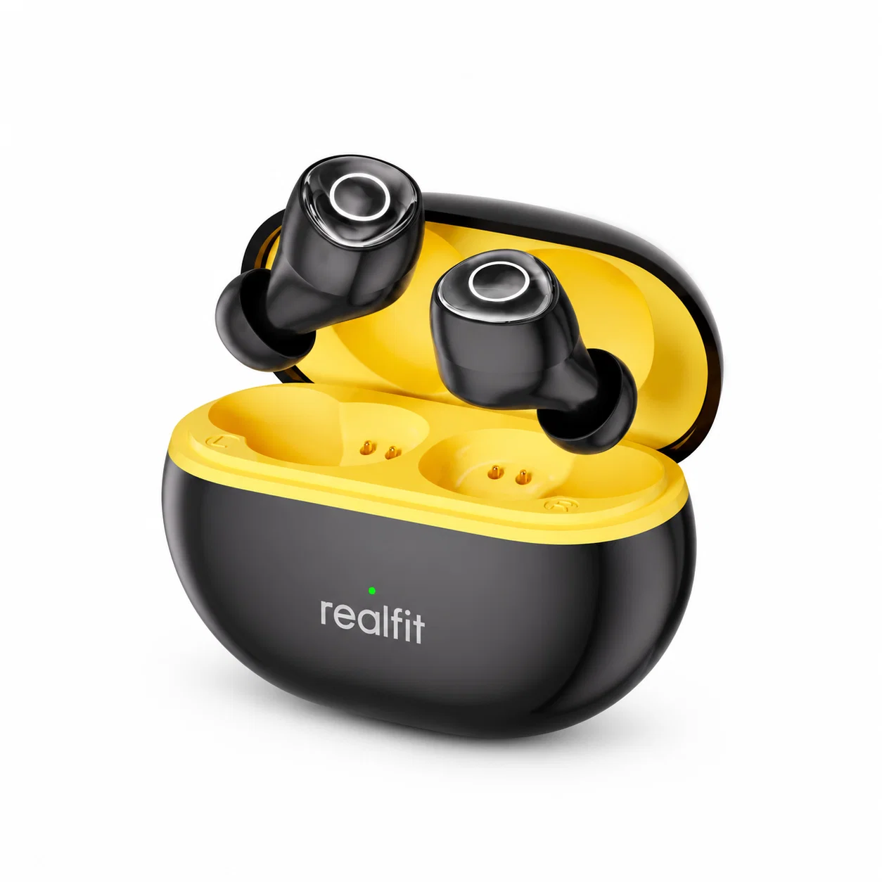 Realfit F4 Earphone Set - Black And Yellow – Noise Cancelling Earbuds