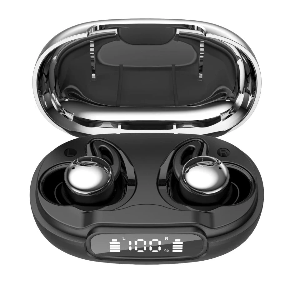 YYK-Q81 Mini Wireless Earbuds with Display Case - Black