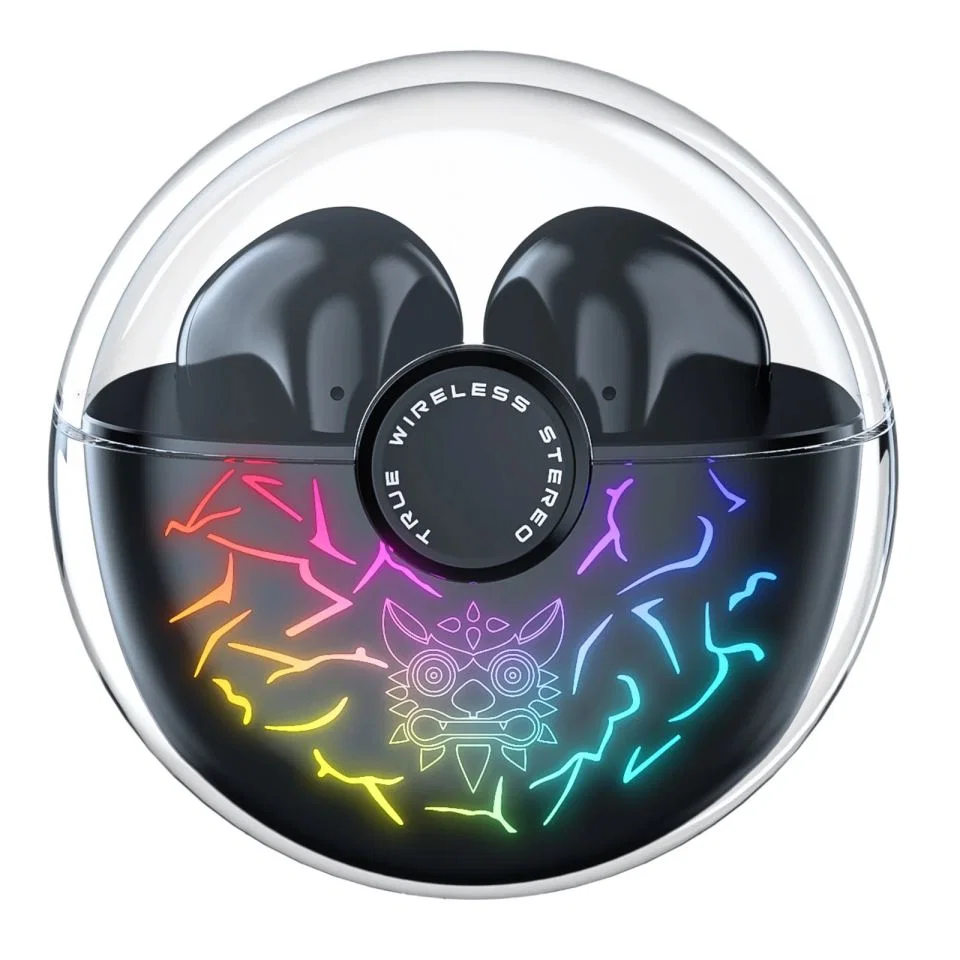 Black True Wireless Earbuds, Clear Dome
