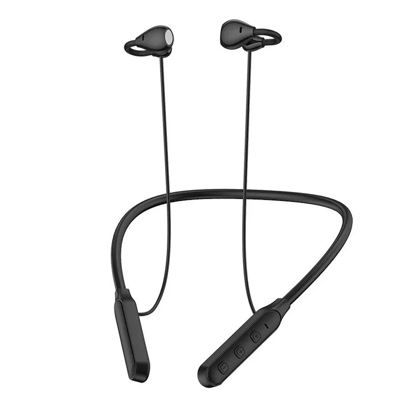 Y8V Wireless Neckband Clip-On Earphones - Black