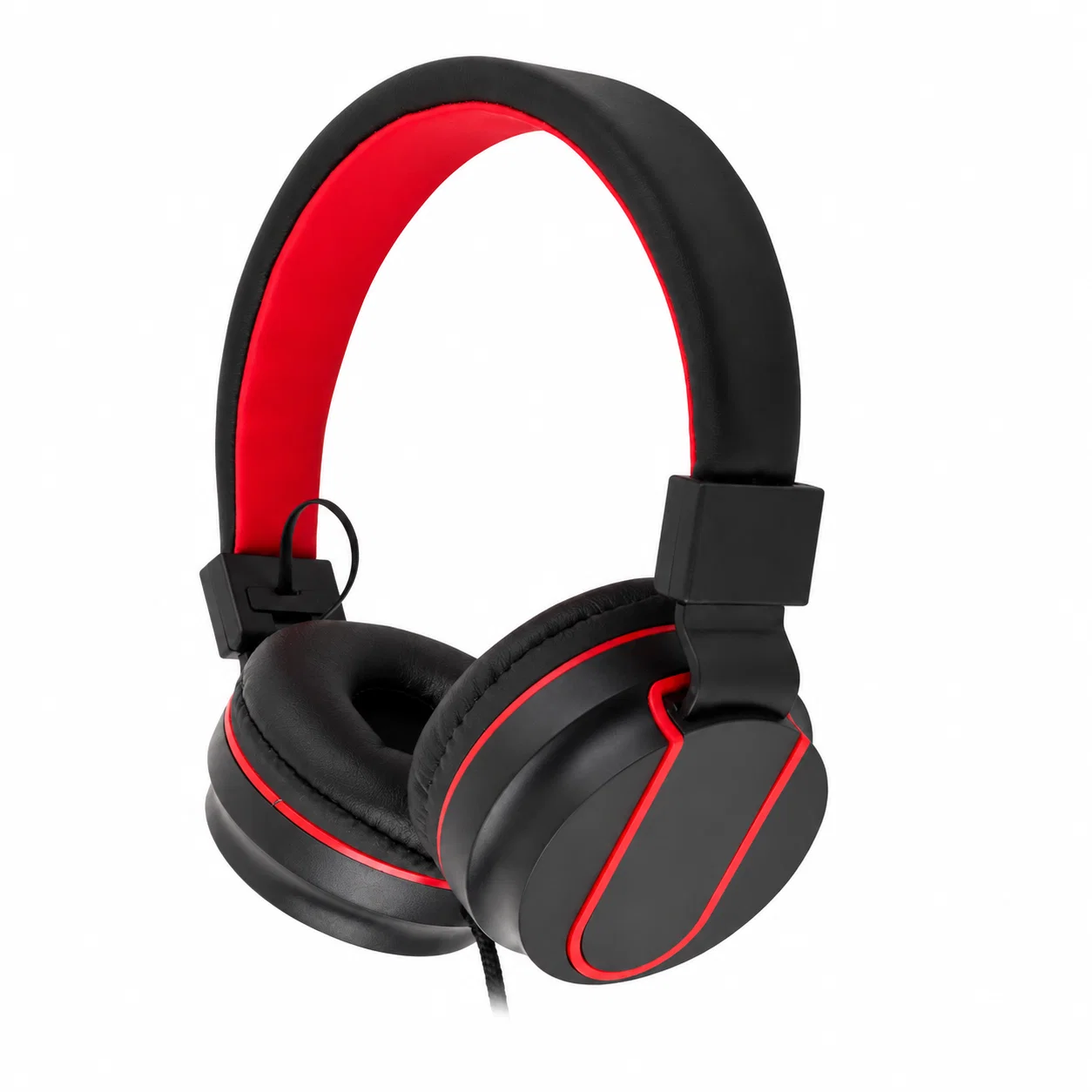 377 Wired Headphones - Black and Red, Adult Version