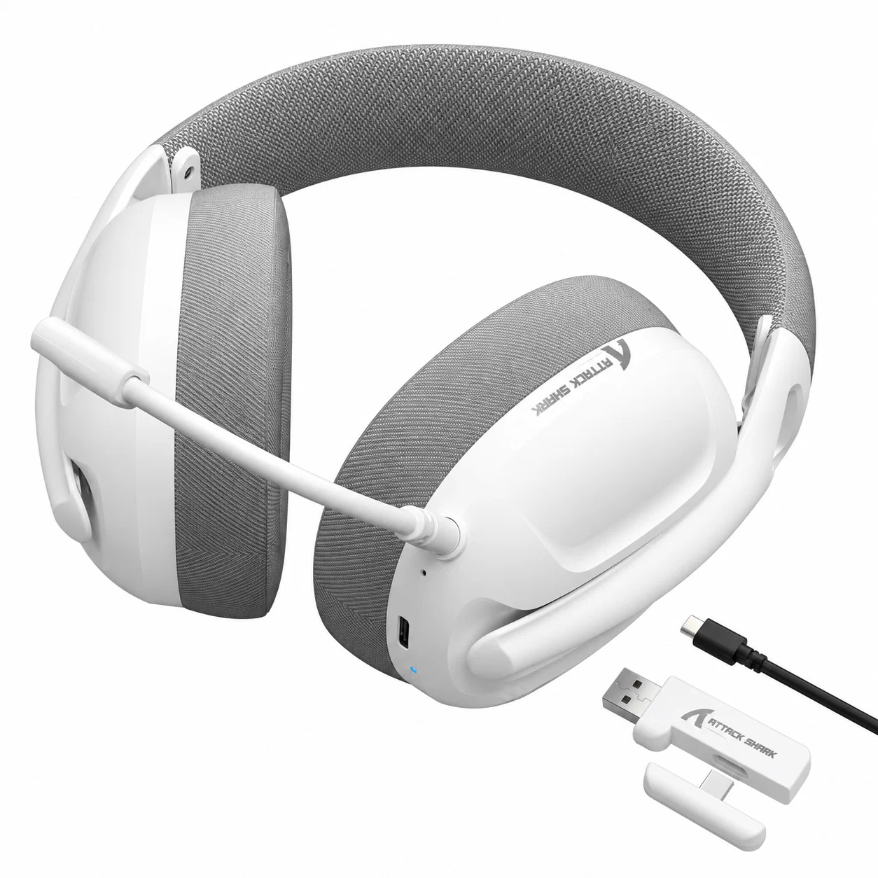 White and Gray Wireless Gaming Headsets