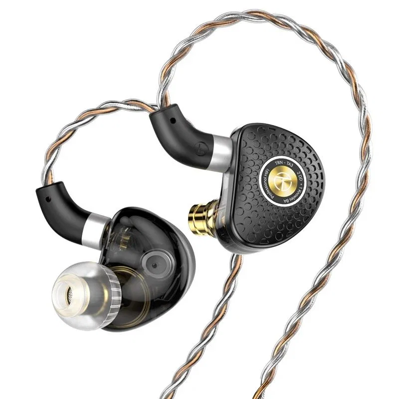 TRN TA3 Wired In-Ear Earphones without Microphone - Black and Gold