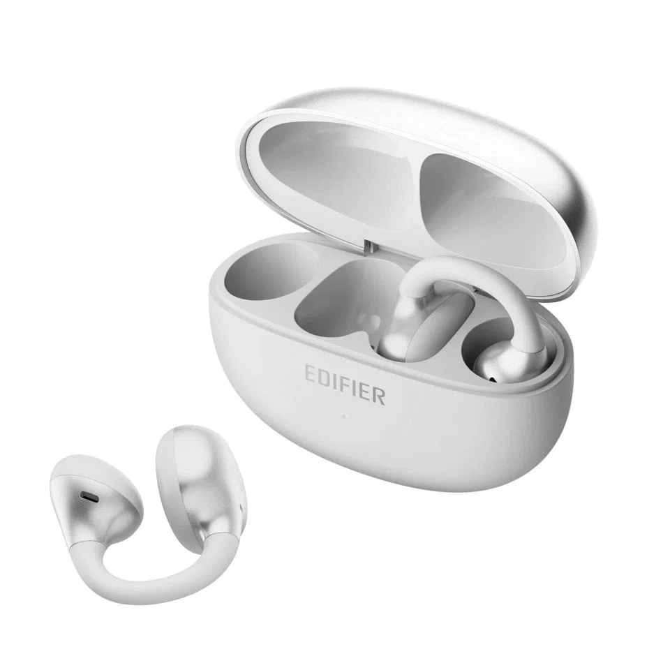 Edifier X Clip Wireless Clip-On Earbuds - Moon Rock White