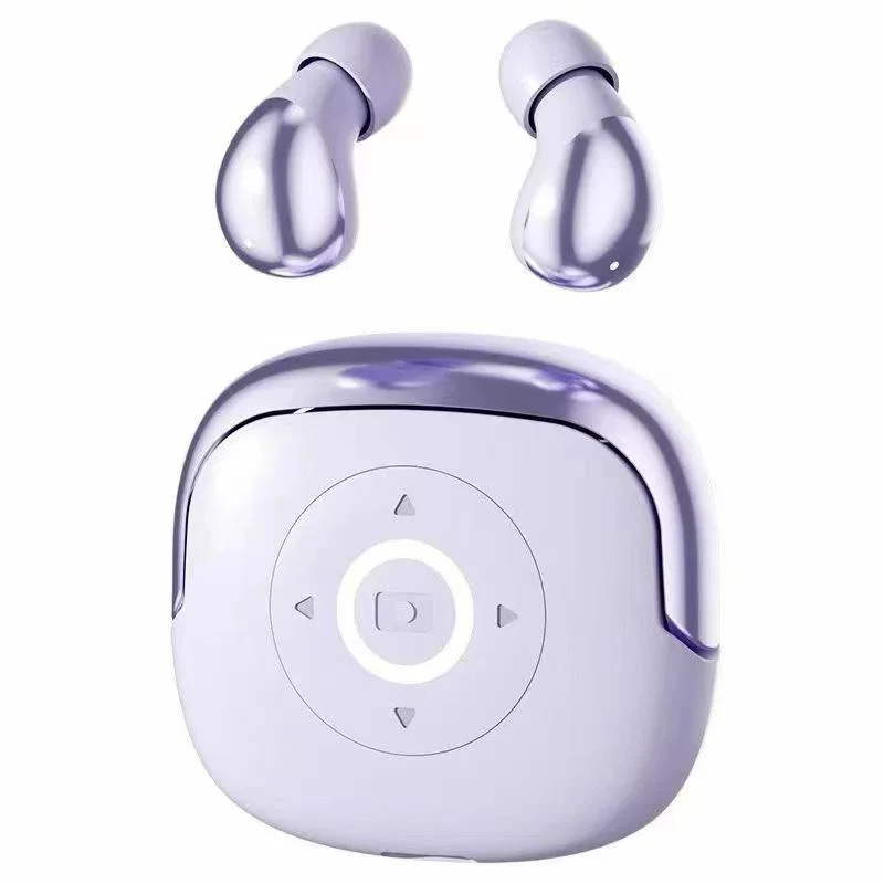 Lavender True Wireless Earbuds, Rounded Case