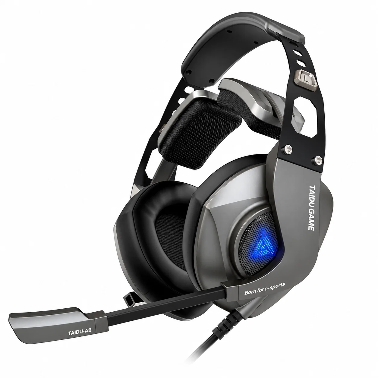 TAIDU A8 Wired Gaming Headset - Dark Gray And Black