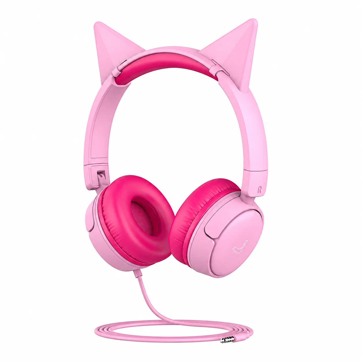 Pink Wired Cat Ear Headphones
