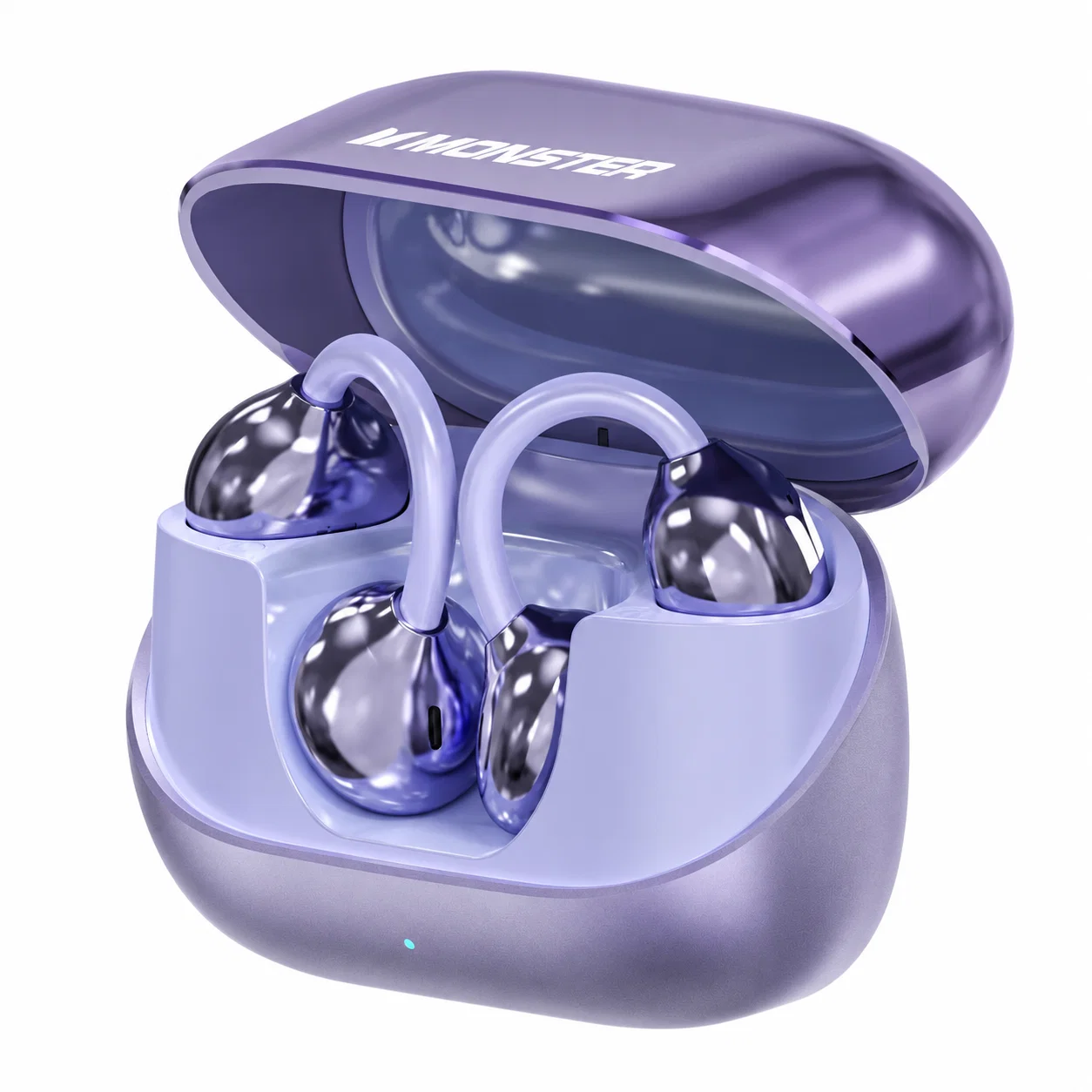 Monster AC235 Wireless Clip-On Earbuds - Purple