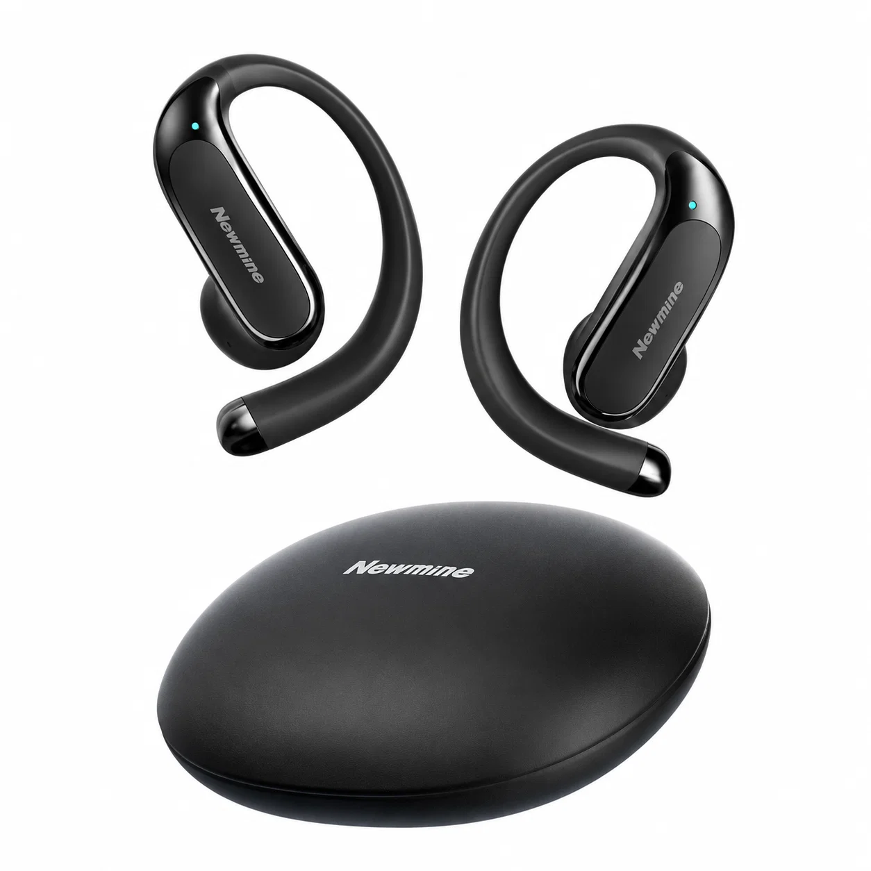 Newmine LY65 Wireless Ear-Hook Earbuds - Black