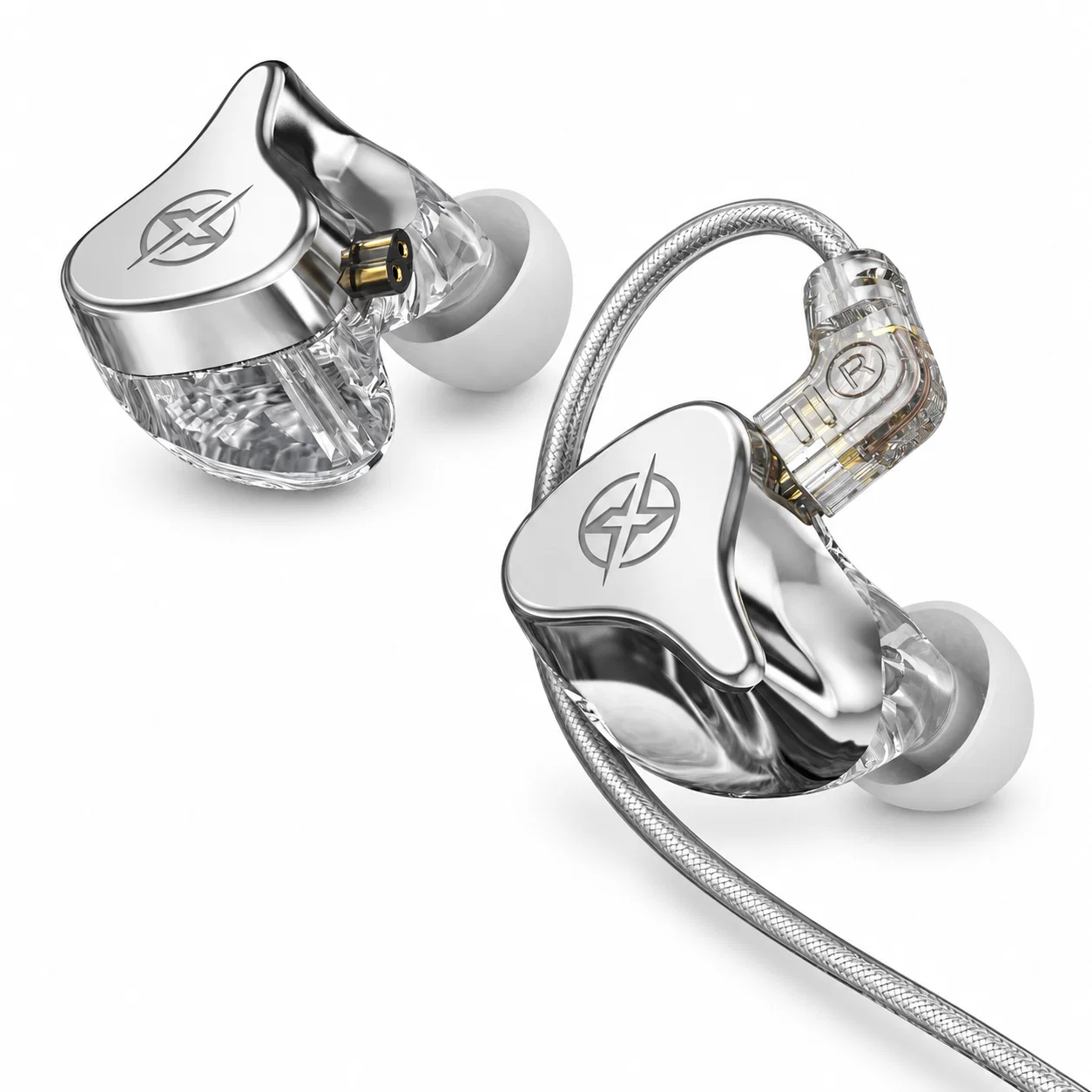 X3Pro Wired In-Ear Earphones without Microphone - Silver, 1.2 m