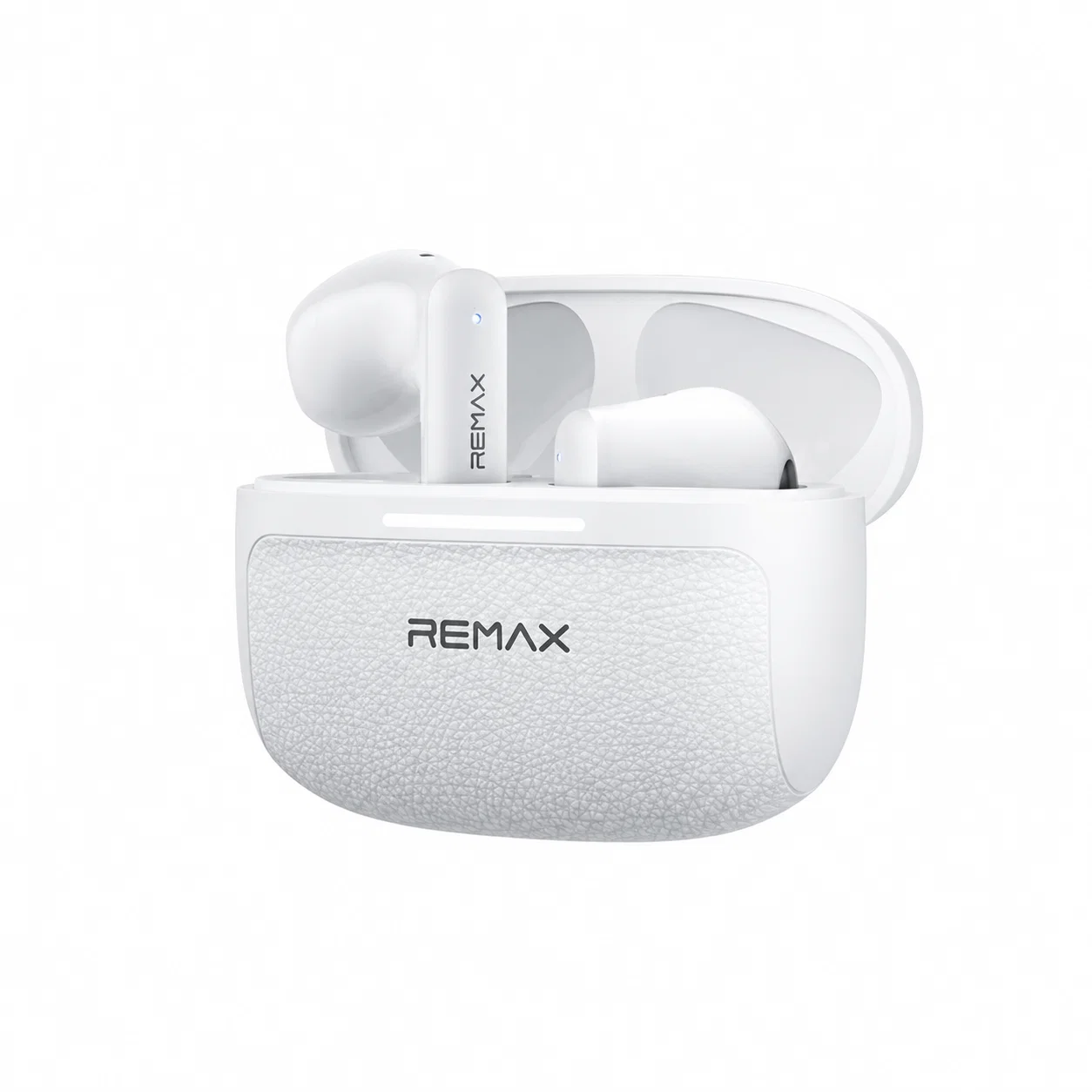 Weiße True-Wireless-Ohrhörer, REMAX-Etui