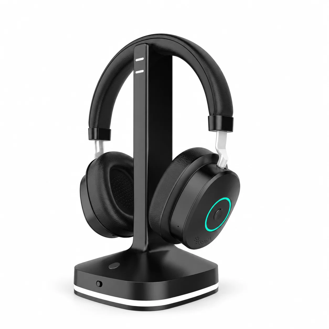 TV Headphone Set - Black And Silver