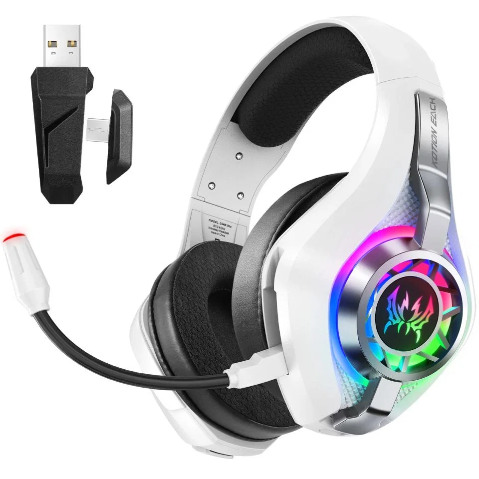 سماعة ألعاب لاسلكية بيضاء، GS400Ultra