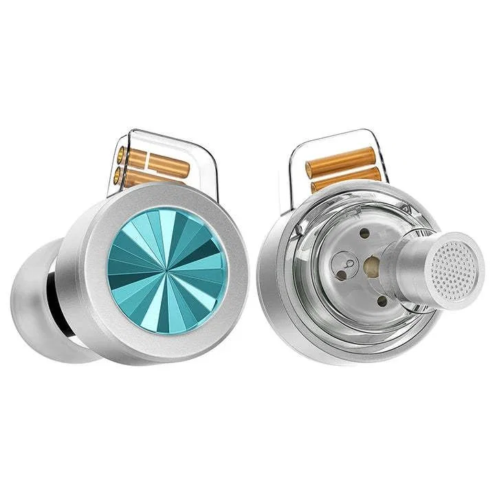 Turquoise wired earbuds, D02