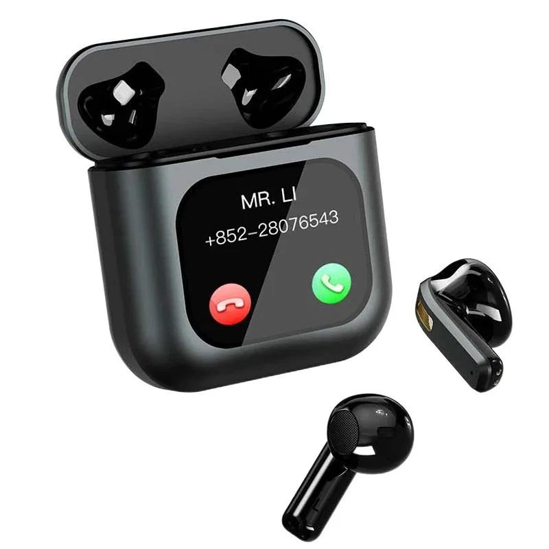Black True Wireless Earbuds, Screen Case