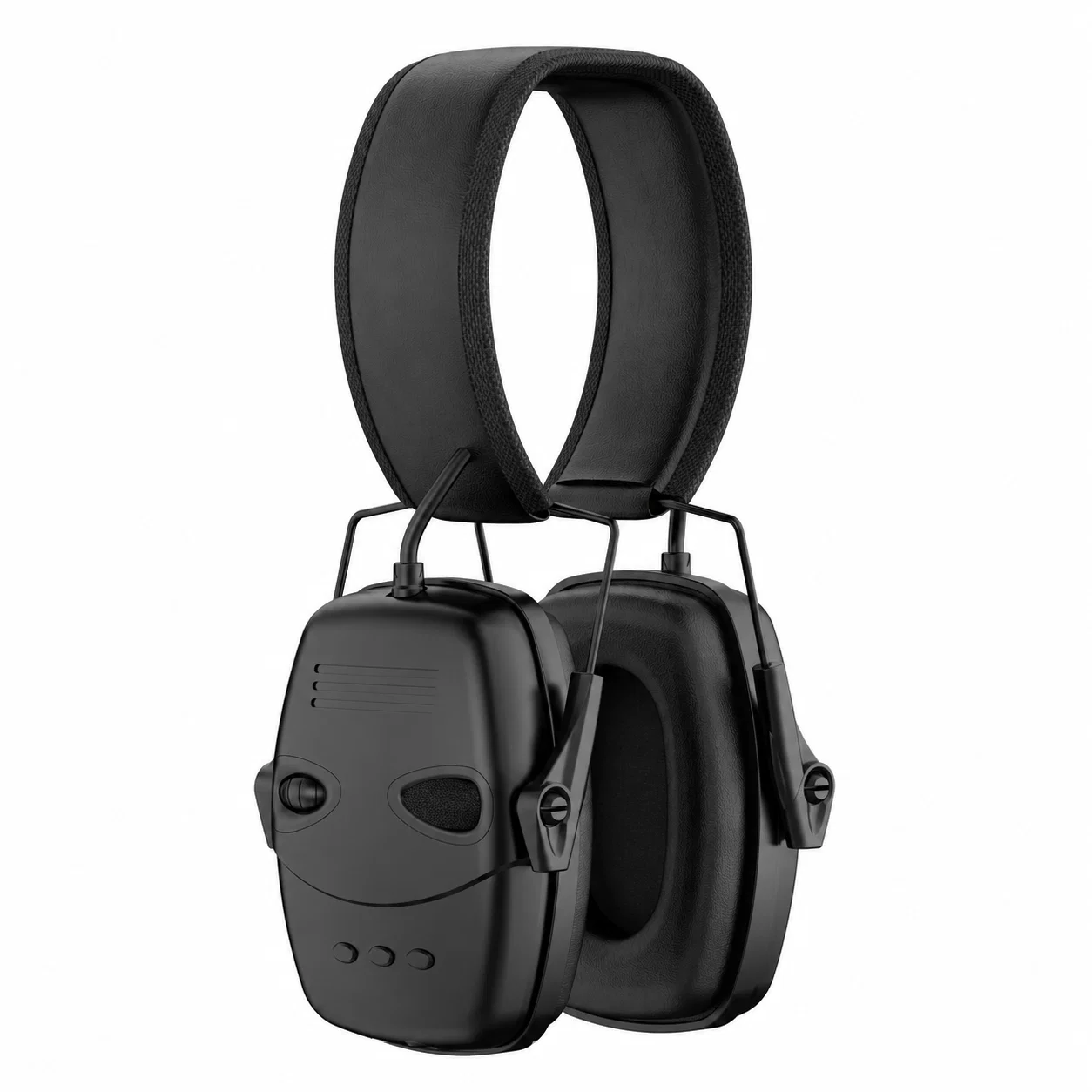 Electronic Earmuff-Style Wireless Headphones - Black