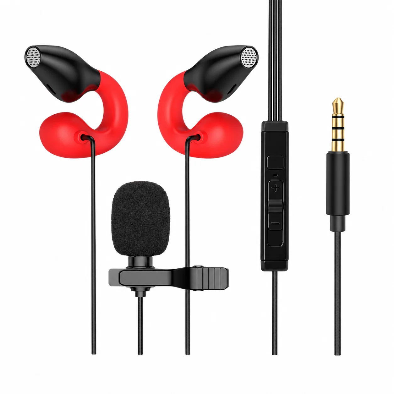 Red Wired Earbuds