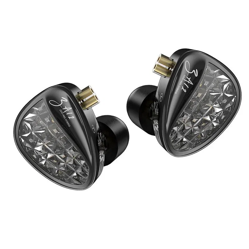 Black wired earbuds, KZ