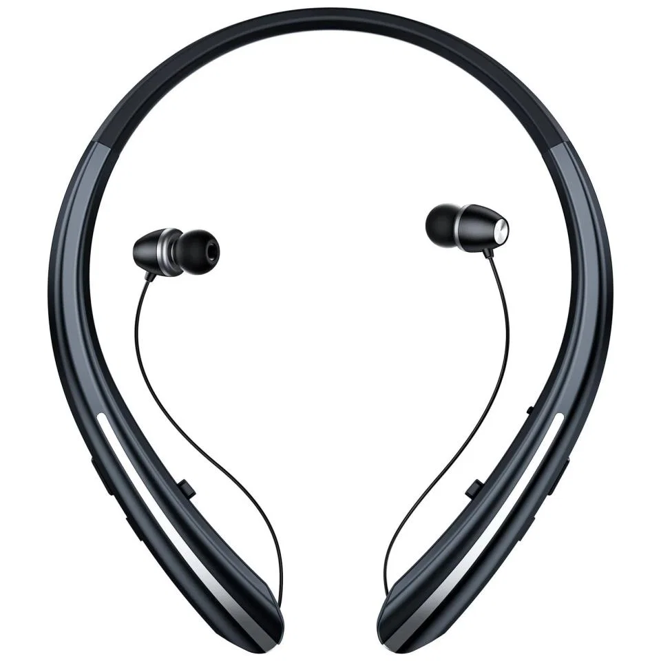 HX-801 Wireless Neckband Earphones - Black and Silver