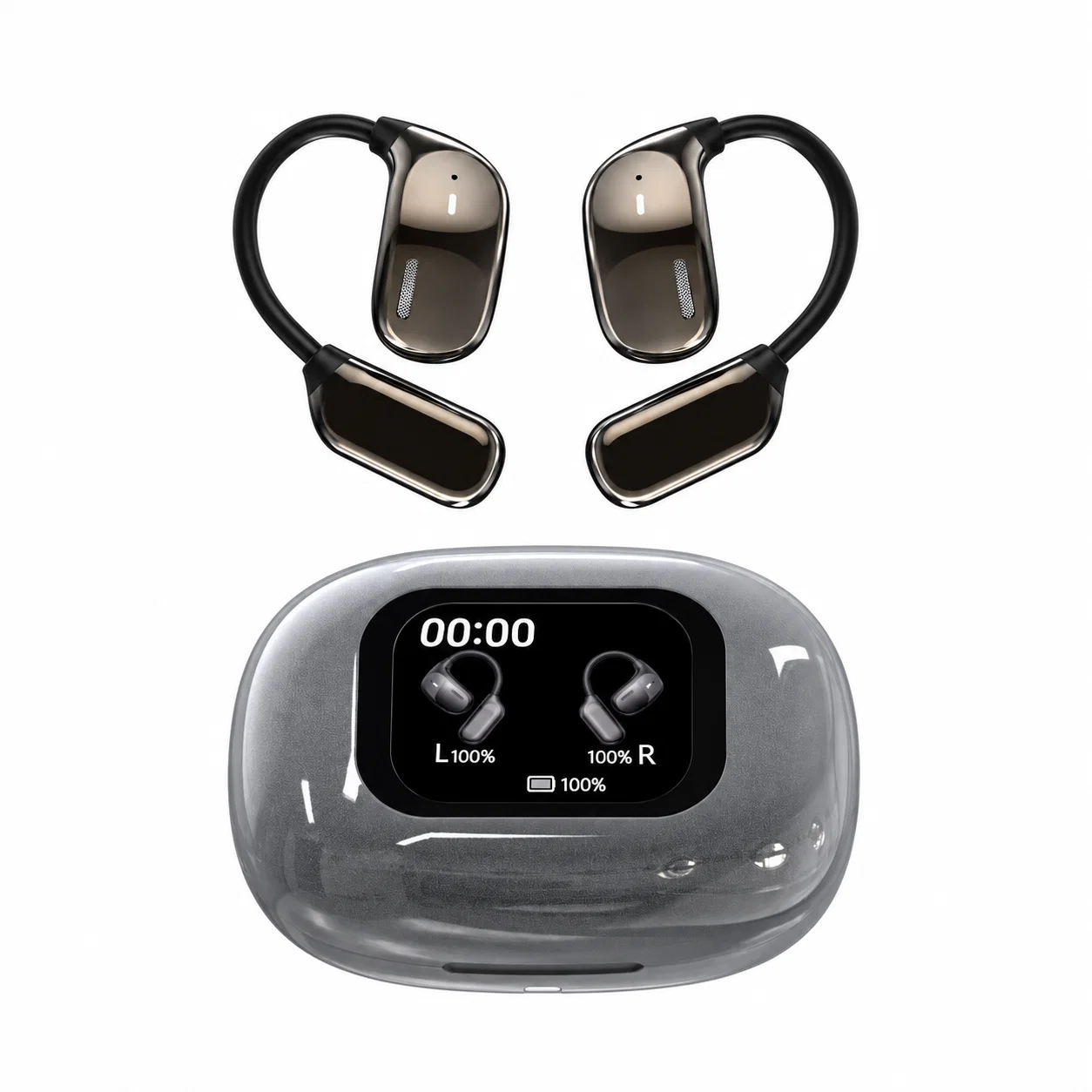JM16 Earphone Set – Smart Earbuds With Screen Case