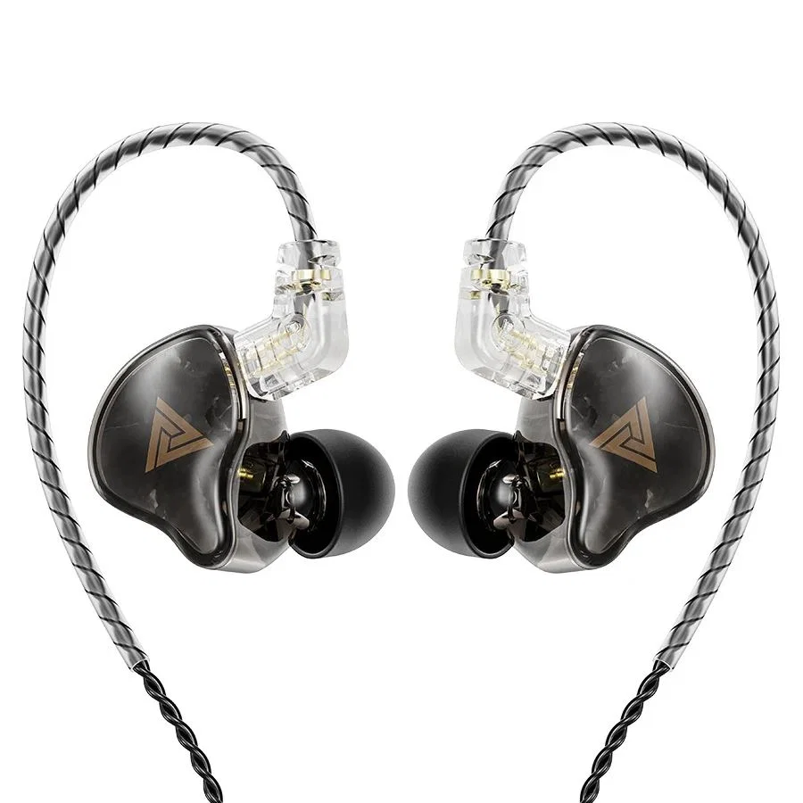 QKZ URUS PRO Wired In-Ear Earphones with Microphone - Black