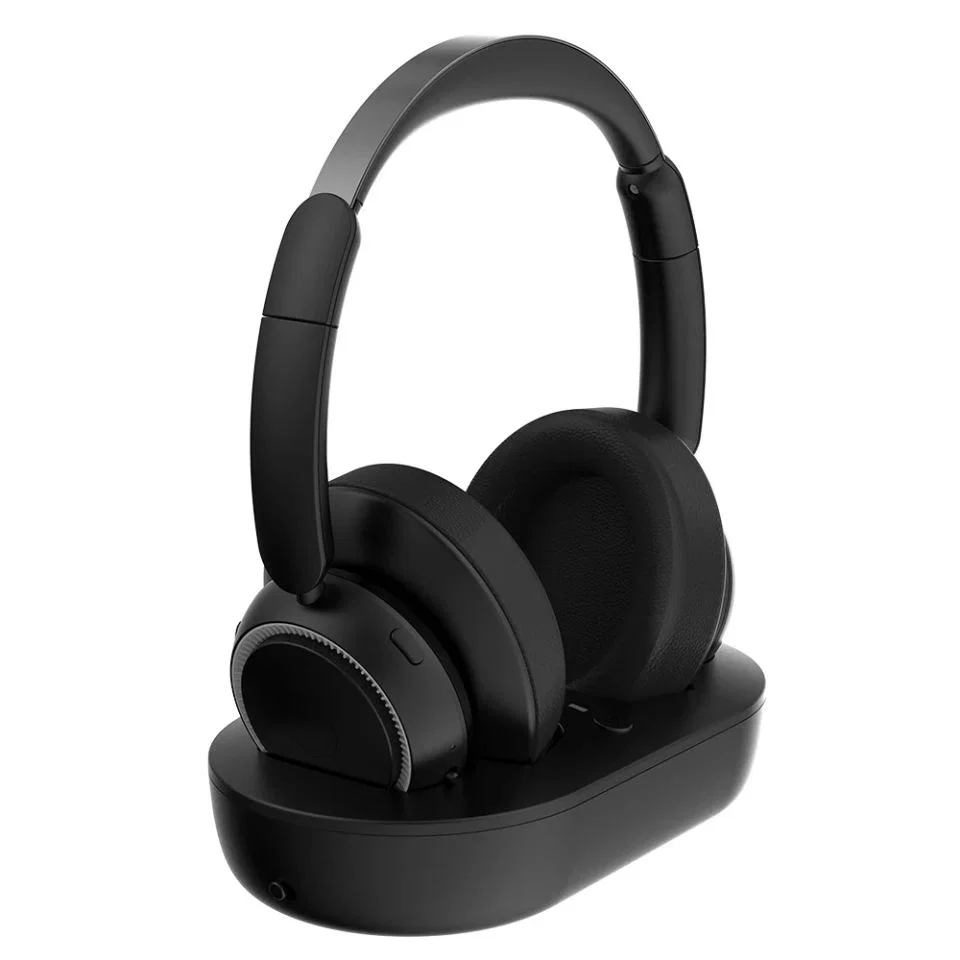 K2 Wireless TV Headphones with Dock - Black