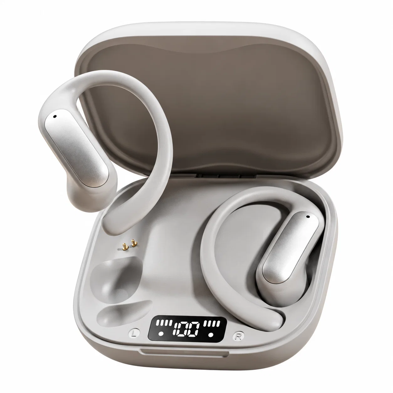 Gray Open-Ear Earbuds