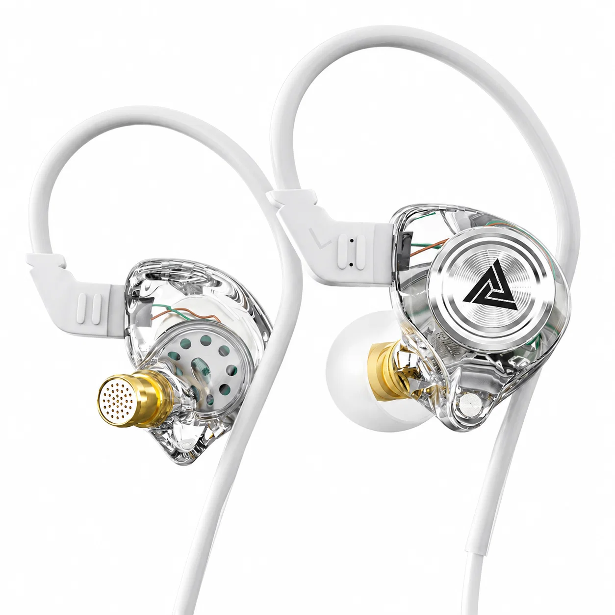 QKZ AK3 FiLe Wired In-Ear Earphones with Microphone - Clear White