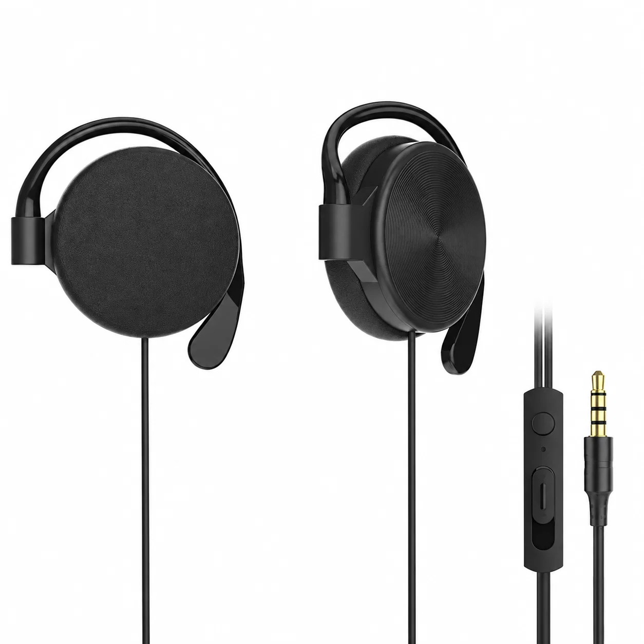 Black Ear Hook Headphones