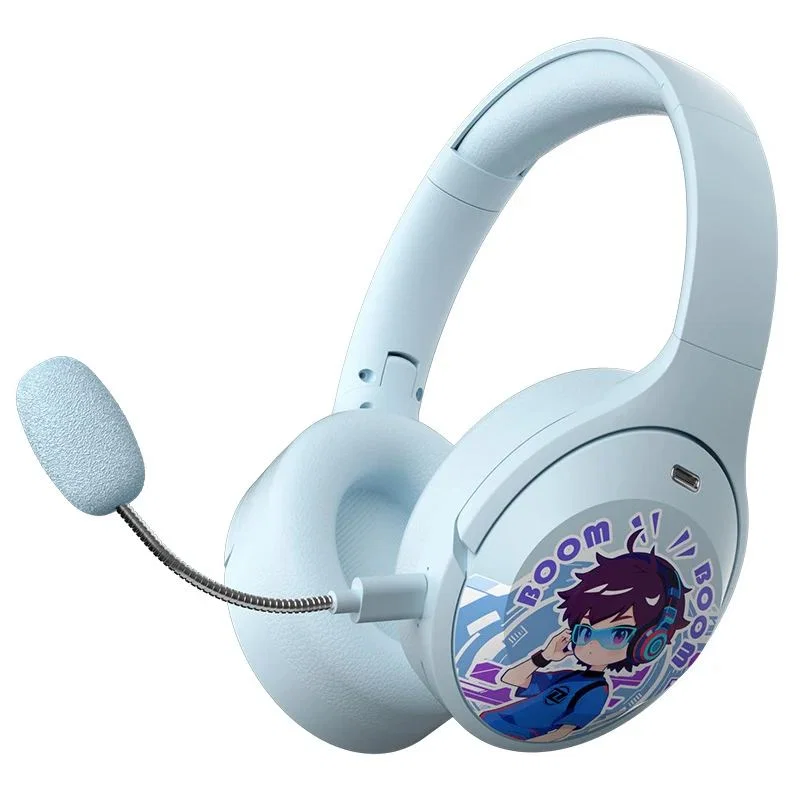 Light Blue Wireless Over-Ear Headphones, JF-520