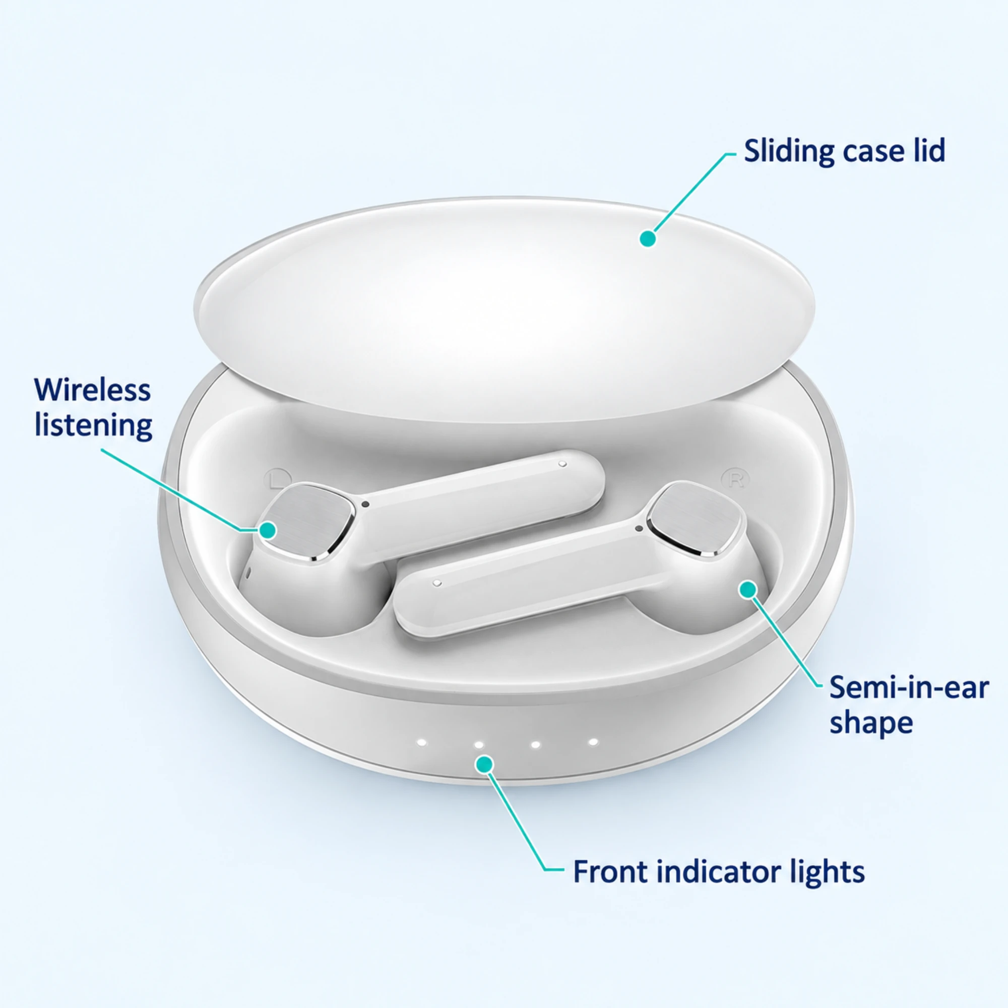 BE62 Wireless Earbuds with Sliding-Lid Case — alternate view