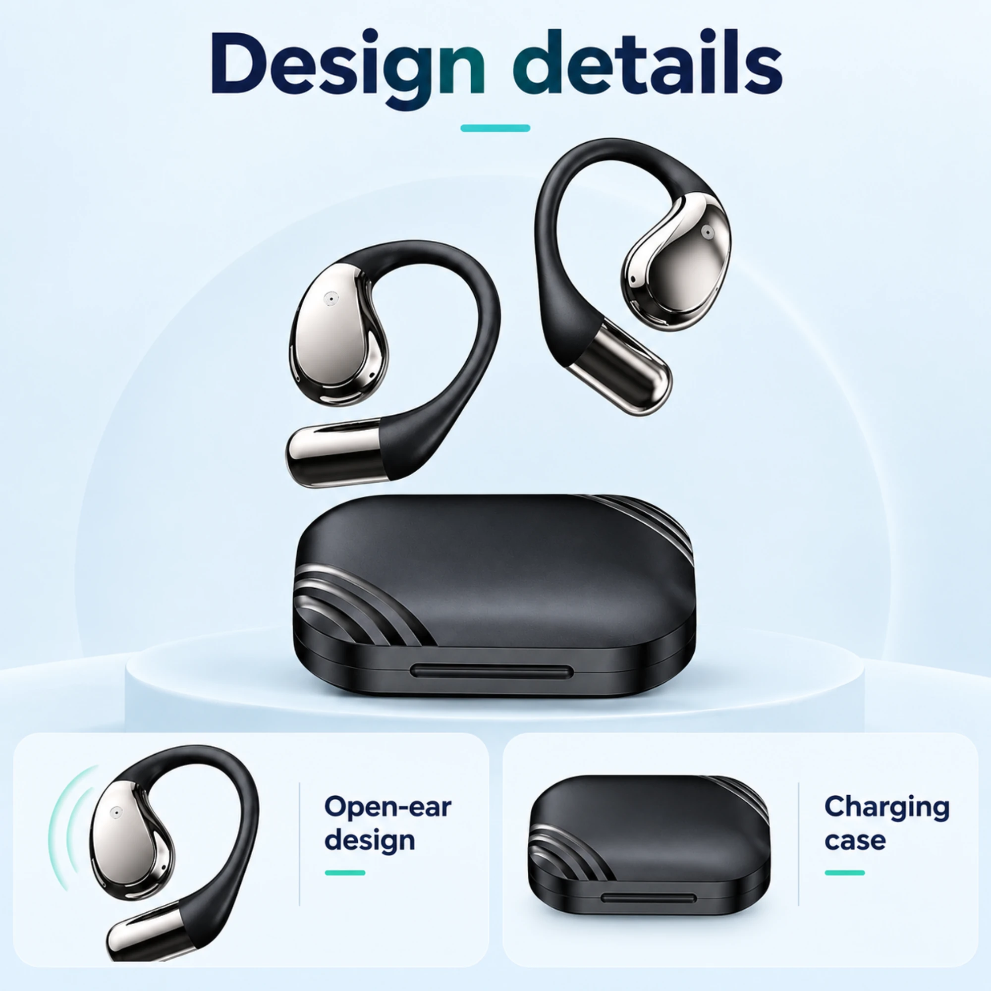 X5S Open-Ear Translation Earbuds — design details