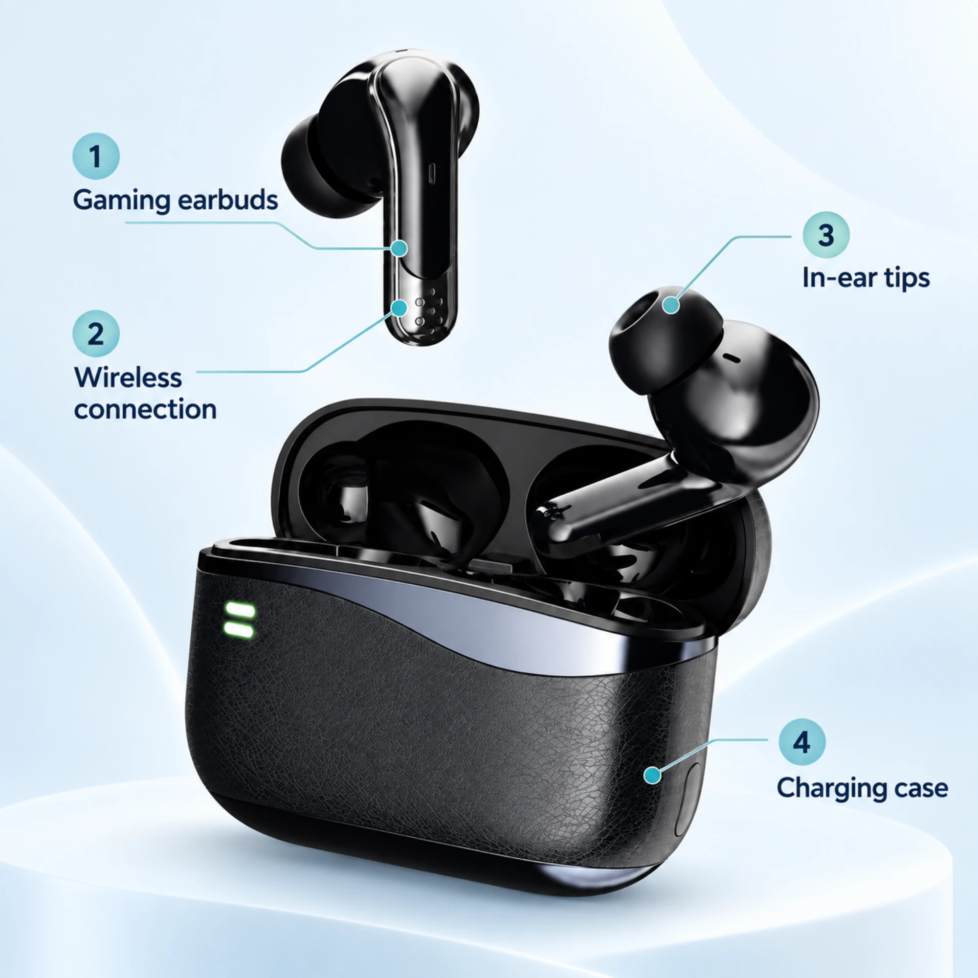 P-M6 Wireless Gaming Earbuds — alternate view