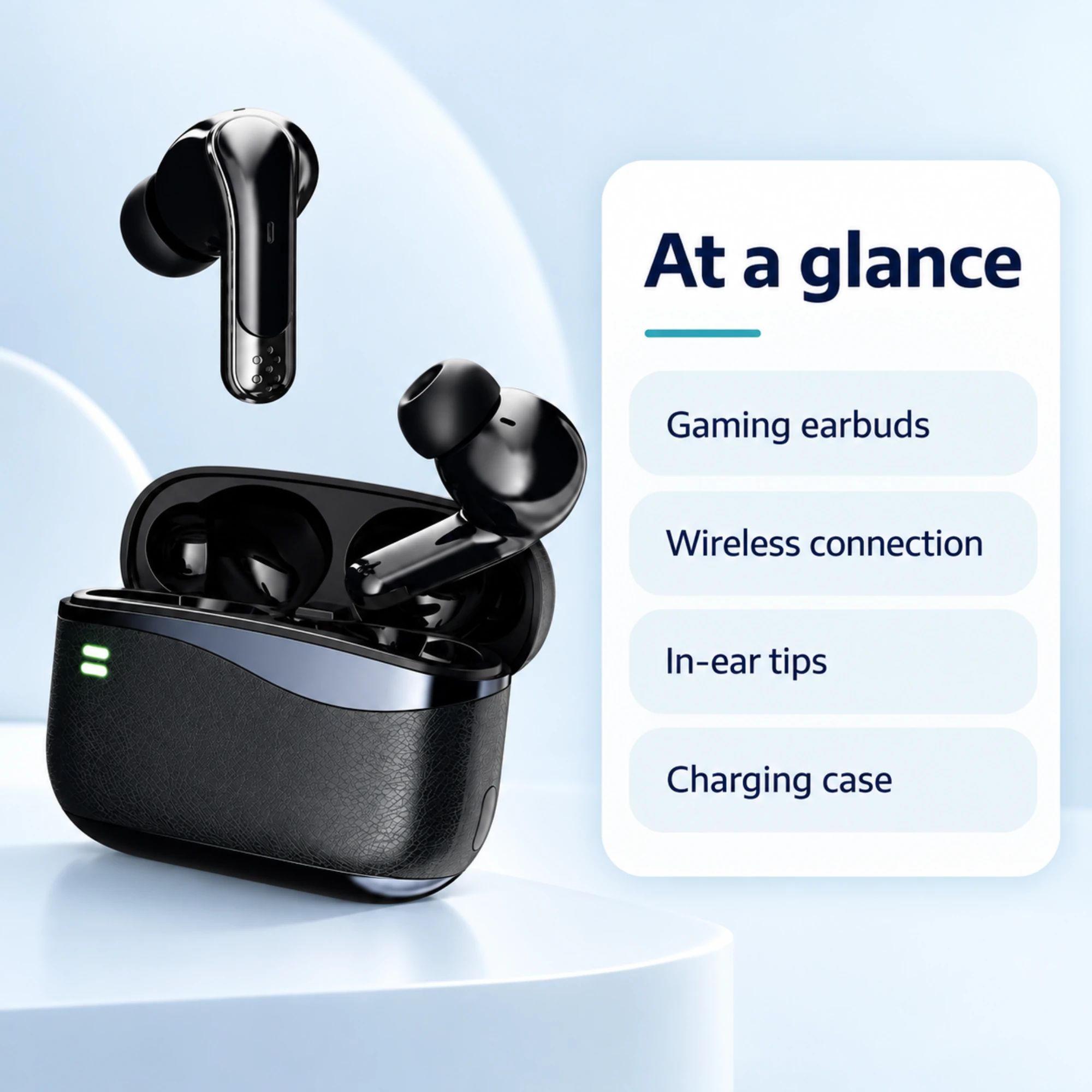 P-M6 Wireless Gaming Earbuds — at a glance