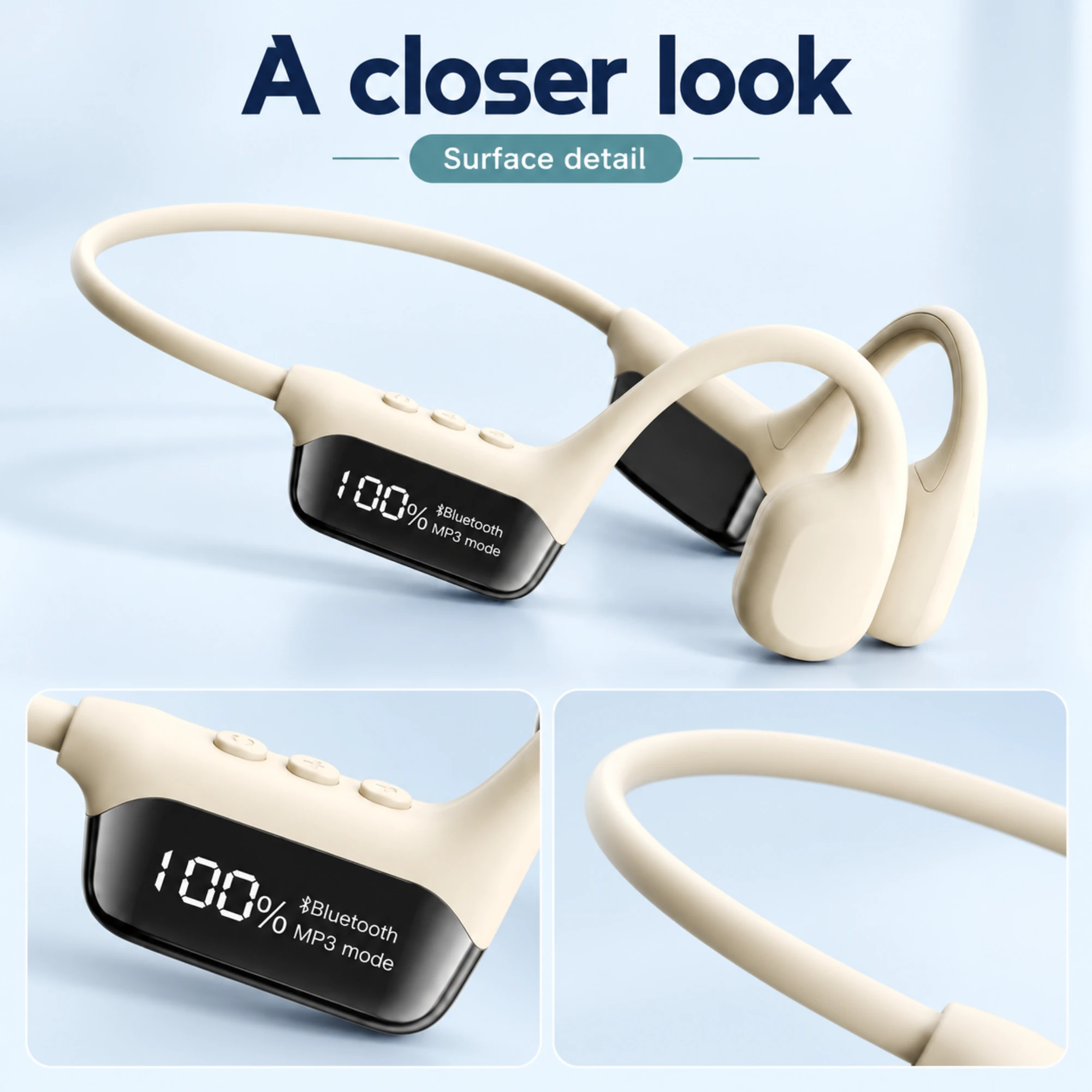 S10 Swimming Headphones with MP3 Mode — surface detail