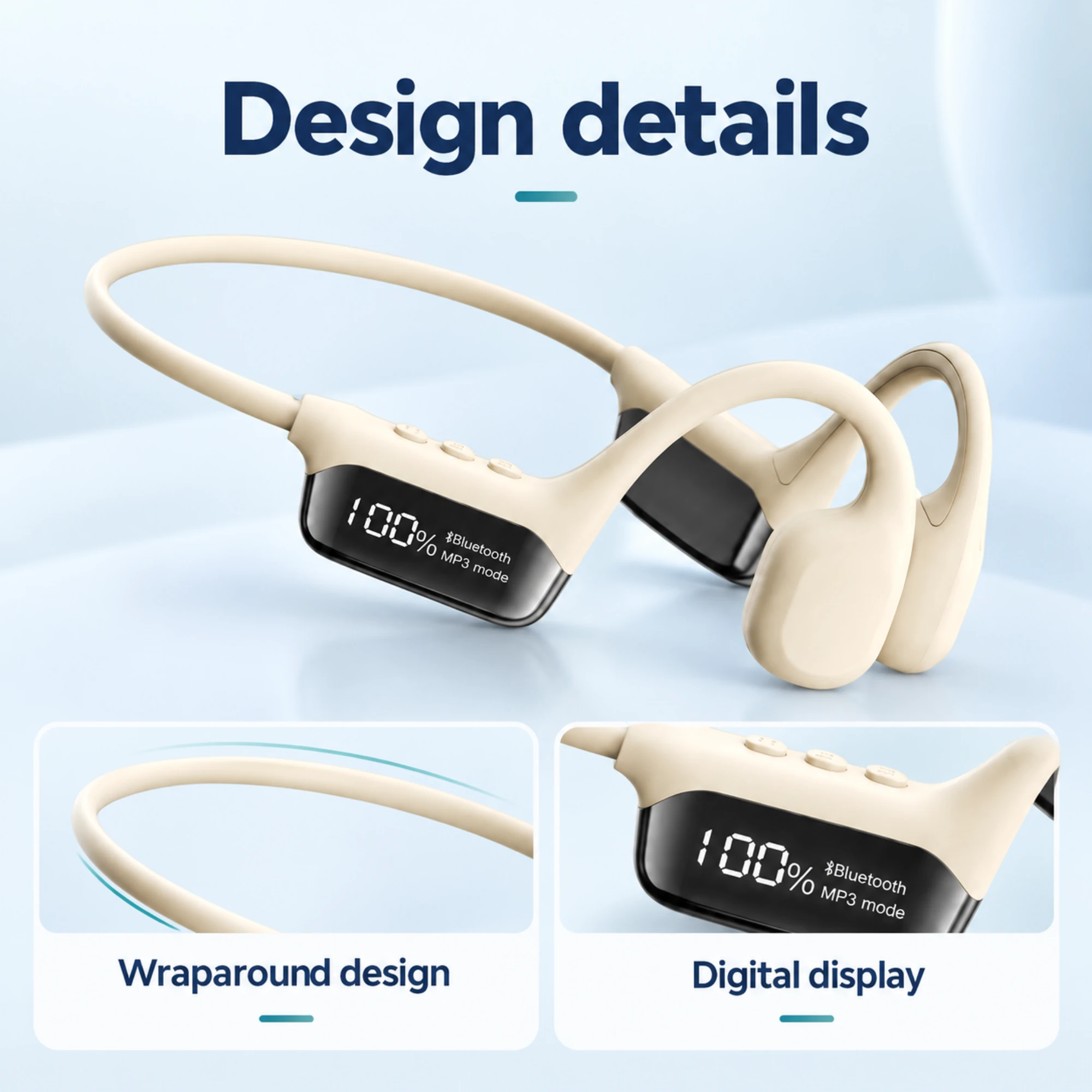 S10 Swimming Headphones with MP3 Mode — design details