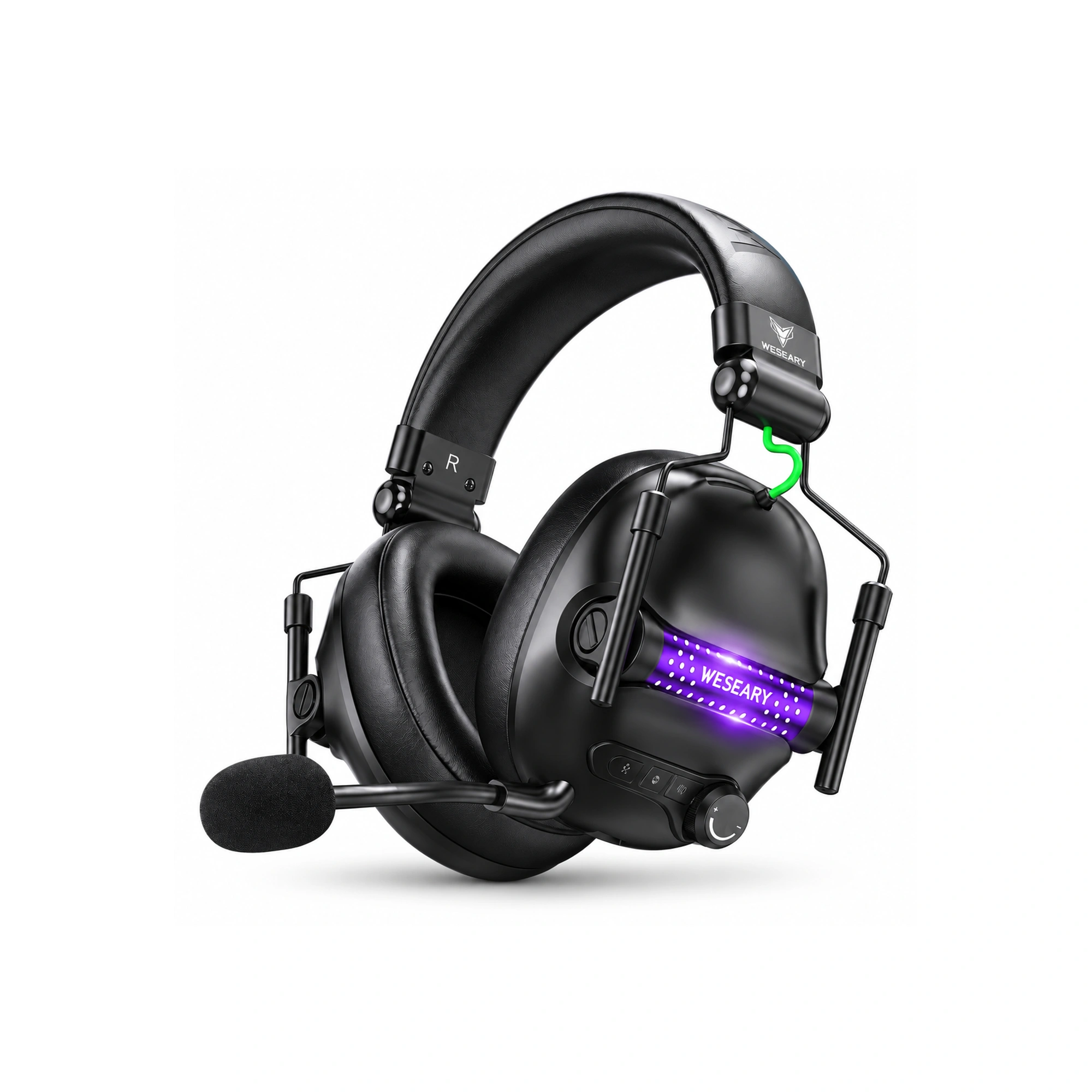 Purple Mesh-Cup Wireless Gaming Headset